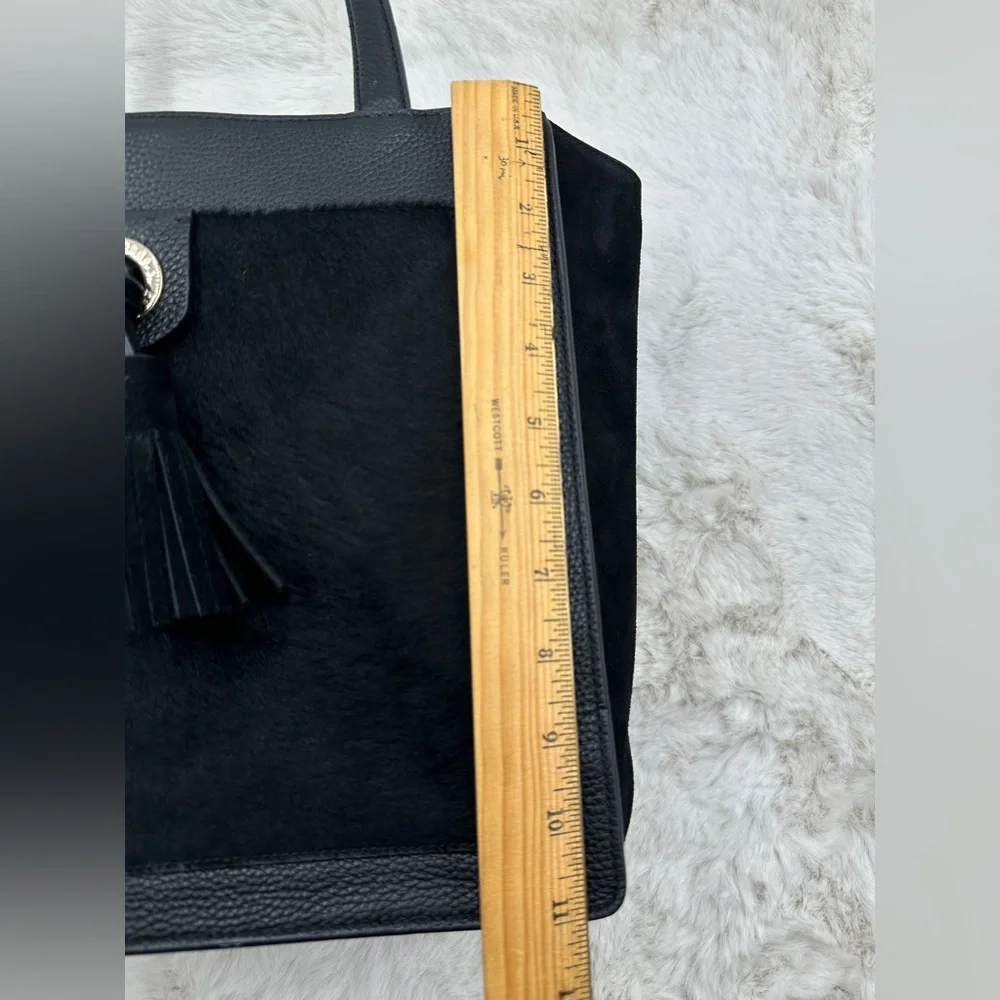 Kate Spade‎ Kassandra Sequoia Avenue Tote Black suede leather EUC